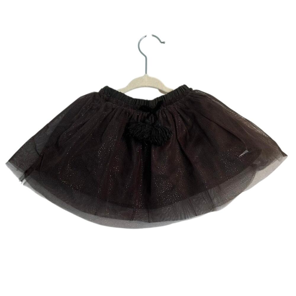 Zara Tulle Tassel Sparkle Tutu Skirt, Dark Gray, Toddler Girl 12–18 Months